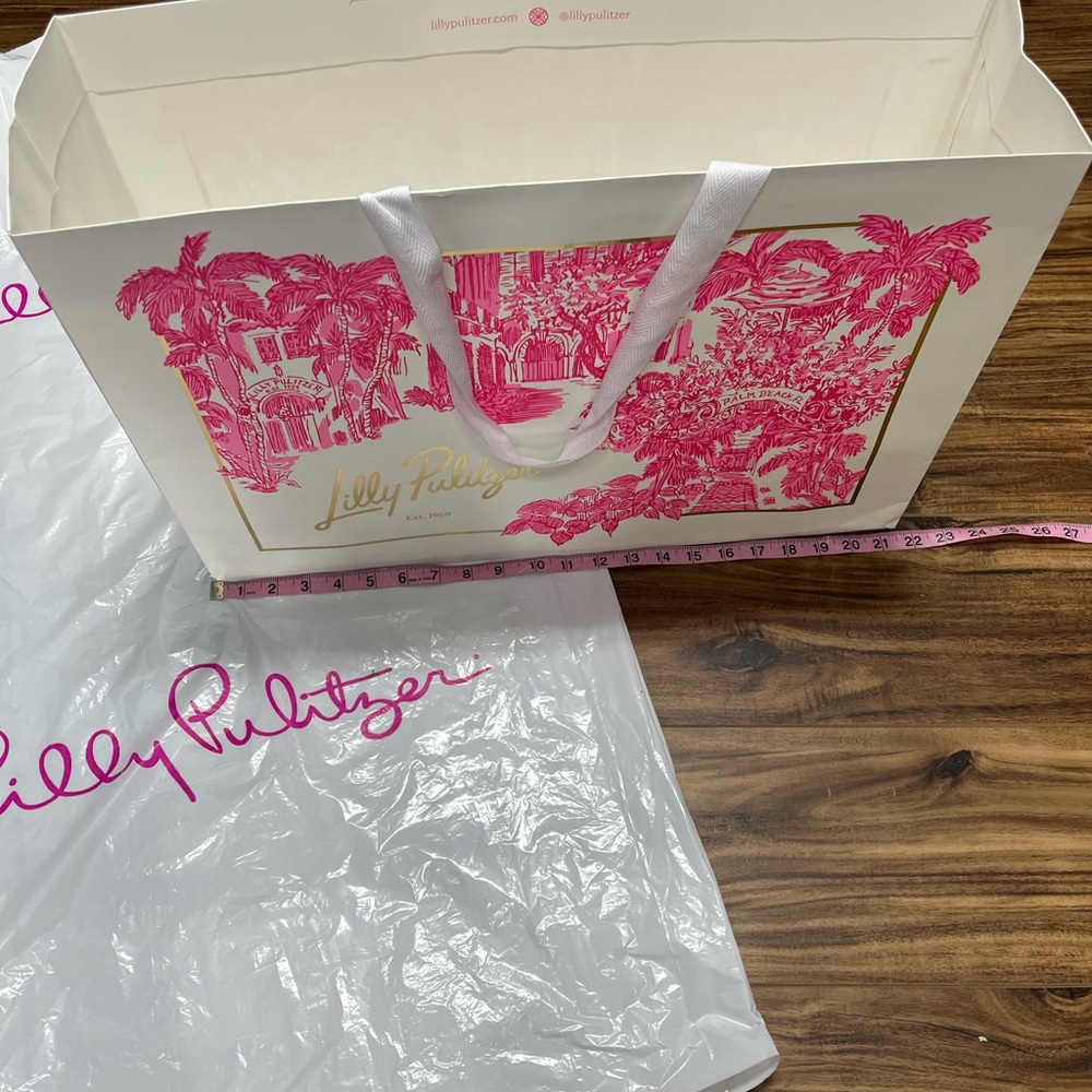 Lilly Pulitzer extra large shopping bag with fabric handles